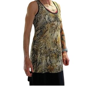 Shiny Animal Print Stretchy Mini Dress Women's size Medium NWOT